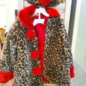 Girls size 4 Coat and Hat